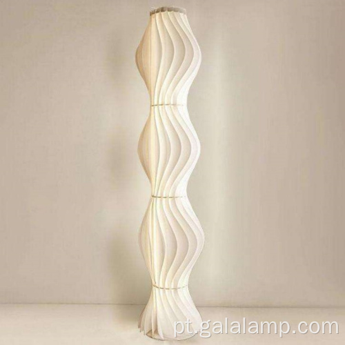 Candeeiro de pé nórdico moderno Wavy Cocoon